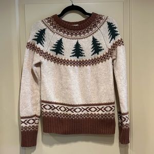 Kiel James Patrick Cream and Brown Sweater